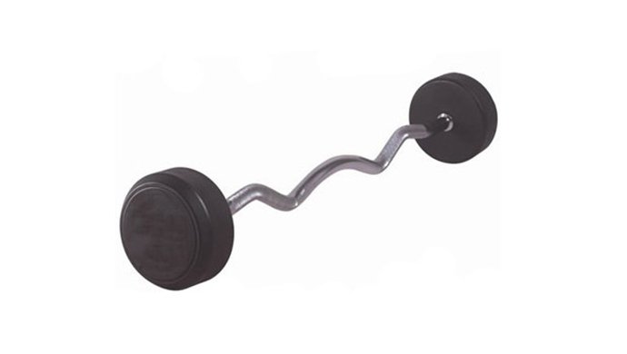 UL-D035 Fixed Curl Rubber Barbell